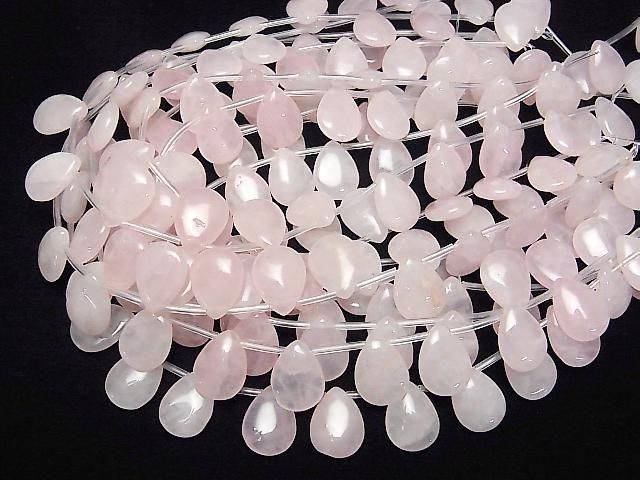 [Video] Rose Quartz AA+ Pear shape (Smooth) 20x15x6mm half or 1-strand beads (approx. 13inch/33cm)