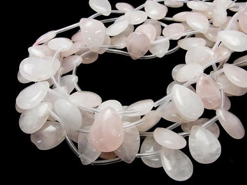 Rose Quartz AA+ Pear shape (Smooth) 20x15x6mm half or 1strand beads (aprx.13inch/33cm)