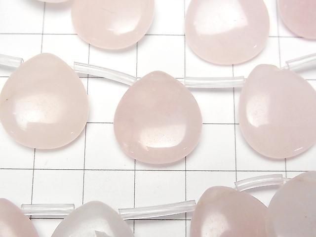 [Video]Rose Quartz AA+ Pear shape -Chestnut (Smooth) 20x18mm half or 1strand beads (aprx.13inch/33cm)