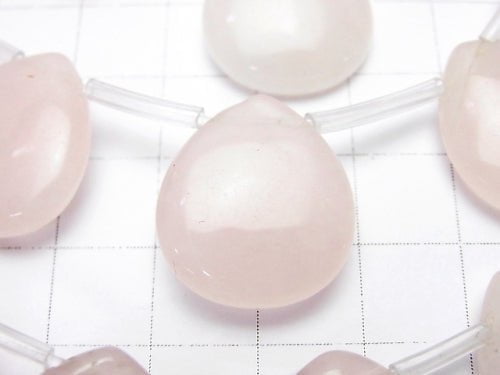 Rose Quartz AA+ Pear shape -Chestnut (Smooth) 20x18x6mm half or 1strand beads (aprx.13inch/33cm)