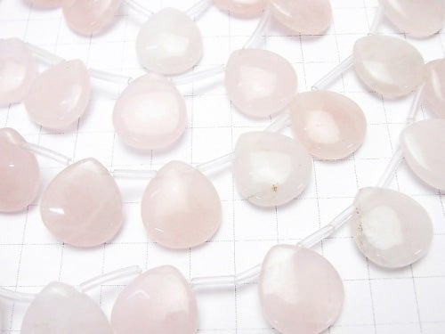 Rose Quartz AA+ Pear shape -Chestnut (Smooth) 20x18x6mm half or 1strand beads (aprx.13inch/33cm)