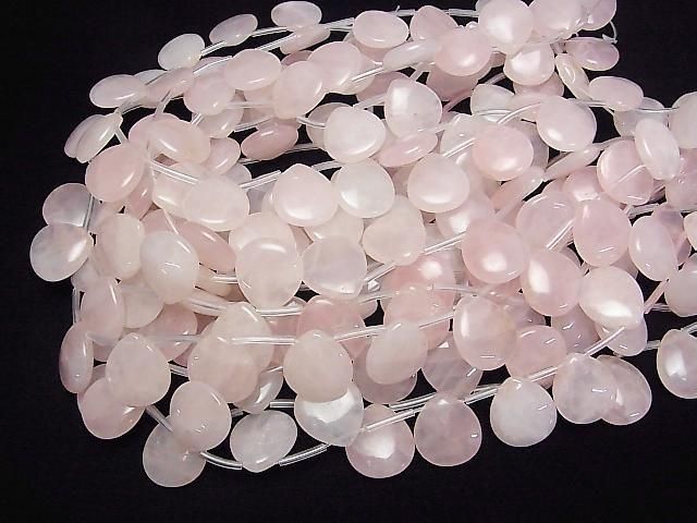 [Video]Rose Quartz AA+ Pear shape -Chestnut (Smooth) 20x18mm half or 1strand beads (aprx.13inch/33cm)