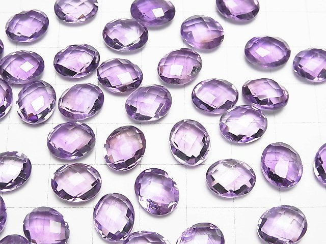 [Video] High Quality Amethyst AAA Loose stone Faceted Oval 11x9mm 4pcs