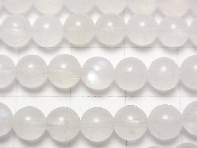 [Video] Royal Blue Moonstone AA+ Round 6mm half or 1strand beads (aprx.15inch / 36cm)