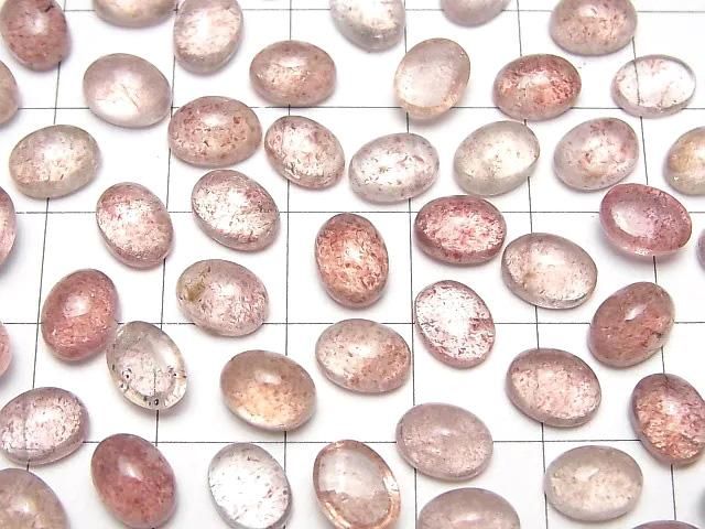 [Video] High Quality Pink Epidote AAA - Oval Cabochon 8x6mm 5pcs