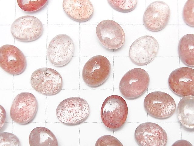 [Video] High Quality Pink epidote AAA - AA ++ Oval Cabochon 10x8 mm 5pcs $12.99!