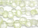 High Quality Prehnite AA++ Oval Faceted  half or 1strand beads (aprx.6inch/16cm)