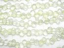 High Quality Prehnite AA++ Oval Faceted  half or 1strand beads (aprx.6inch/16cm)