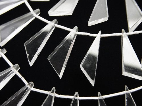 Crystal Quartz, Triangle Gemstone Beads