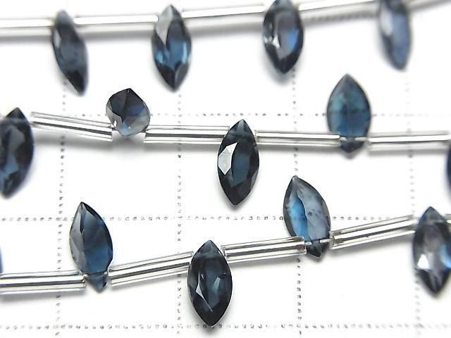 [Video] High Quality London Blue Topaz AAA Marquise Faceted 8x4mm half or 1 strand (8pcs)