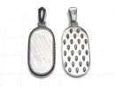 Meteorite (Muonionalusta ) Oval Pendant 28x15x3mm 1pc