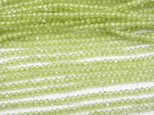 [Video] 1strand $23.99! High Quality Peridot AAA Faceted Button Roundel 2x2x1.5mm 1strand beads (aprx.13inch/32cm)