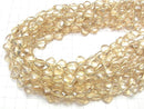 [Video] Champagne Color Quartz AAA Heart 10 x 10 x 5 mm half or 1 strand beads (aprx.15 inch / 38 cm)