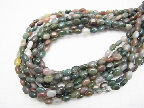 1strand $6.79! Indian Agate Oval 8x6x4mm 1strand beads (aprx.15inch / 37cm)