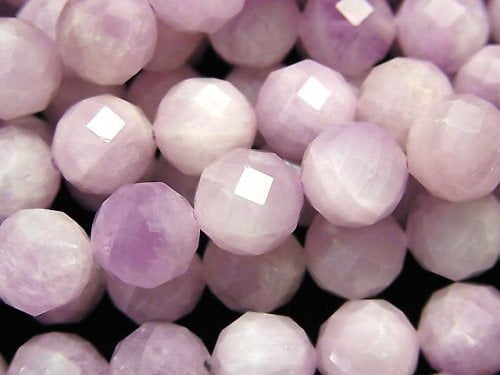 Faceted Round, Kunzite Gemstone Beads