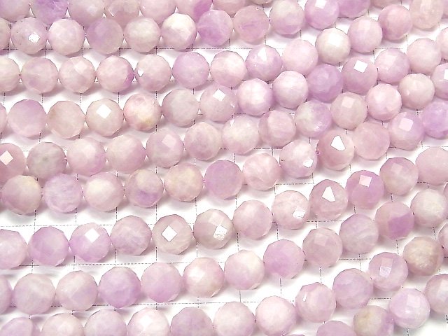 [Video] High Quality! Nigeria Kunzite AA+ Faceted Round 10mm half or 1strand beads (aprx.15inch / 37cm)