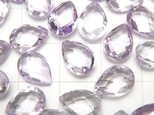 [Video]High Quality Pink Amethyst AAA Undrilled Pear shape Cushion Cut 10 x 7 mm 5 pcs $9.79!