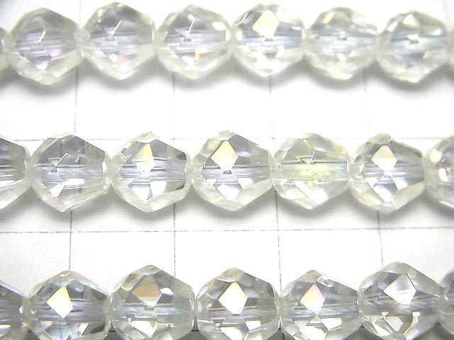 [Video] Aqua Crystal  Faceted Drop 8x8x8mm half or 1strand beads (aprx.15inch/38cm)