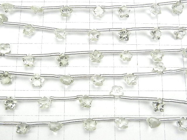 [Video] Green Amethyst AAA - Faceted Star 6 x 6 mm 1strand (10pcs)