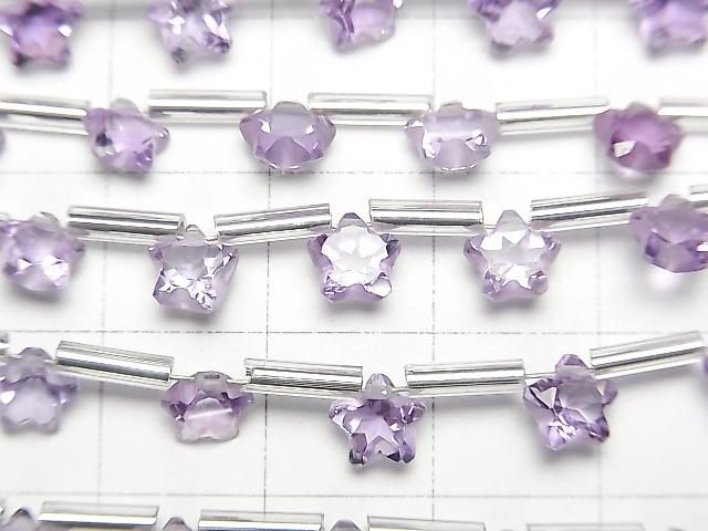 [Video] High Quality Amethyst AAA- Faceted Star 5x5mm 1strand (8pcs )