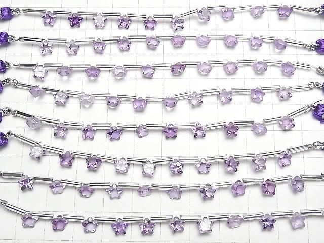[Video] High Quality Amethyst AAA- Faceted Star 5x5mm 1strand (8pcs )