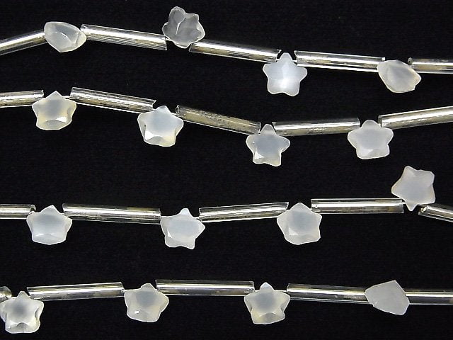 [Video] White Moonstone AAA - Faceted Star 6 x 6 mm 1strand (10pcs)