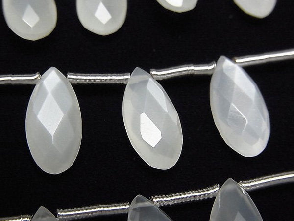 Faceted Briolette, Moonstone, Pear Shape Gemstone Beads