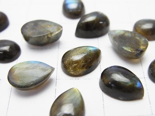 Finland Spectrolite AAA Pear shape Cabochon 10x7 mm 8pcs $29.99!