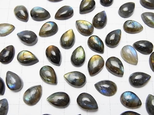 Finland Spectrolite AAA Pear shape Cabochon 10x7 mm 8pcs $29.99!