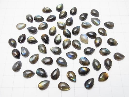 Finland Spectrolite AAA Pear shape Cabochon 10x7 mm 8pcs $29.99!