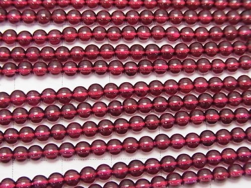 [Video] 1strand $4.79! Mozambique Garnet AAA Round 3mm 1strand beads (aprx.15inch / 38cm)