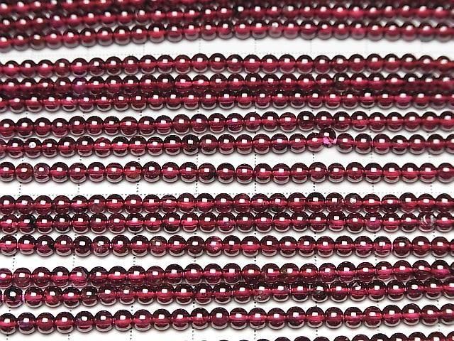 [Video] Mozambique Garnet AAA Round 3mm 1-strand beads (approx. 15 inches/36 cm)