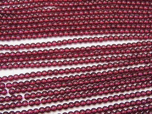 [Video] 1strand $4.79! Mozambique Garnet AAA Round 3mm 1strand beads (aprx.15inch / 38cm)