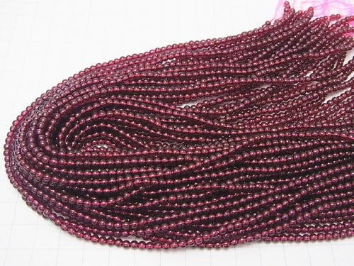 [Video] 1strand $4.79! Mozambique Garnet AAA Round 3mm 1strand beads (aprx.15inch / 38cm)