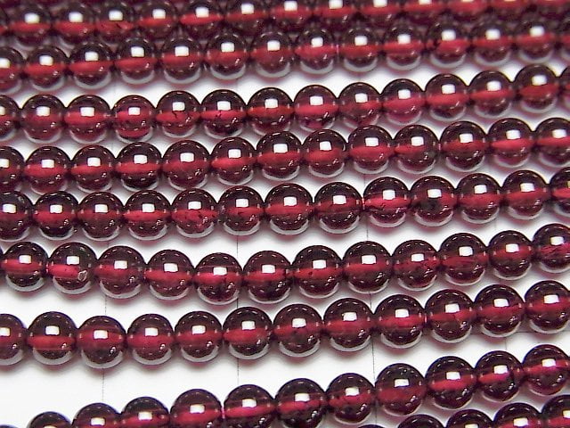 Mozambique Garnet AAA Round 4mm 1strand beads (aprx.15inch / 38cm)