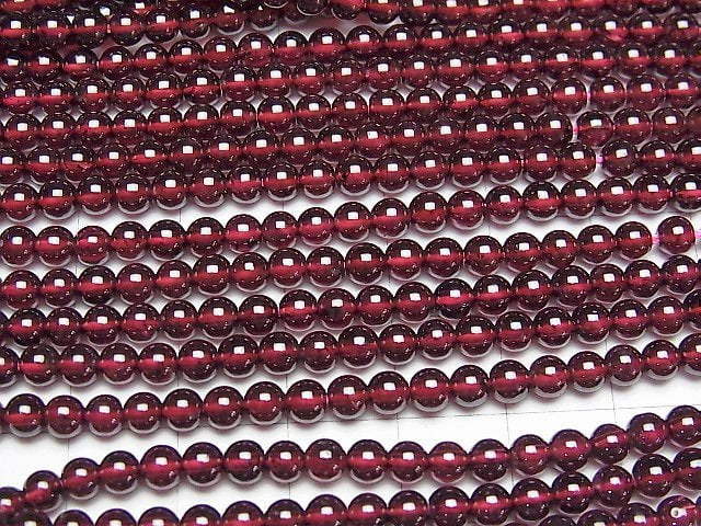 Mozambique Garnet AAA Round 4mm 1strand beads (aprx.15inch / 38cm)