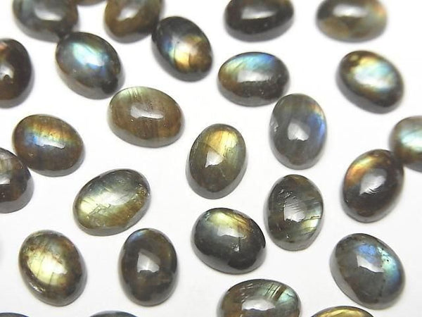 Finland Spectrolite AAA Oval Cabochon 8x6mm 3pcs