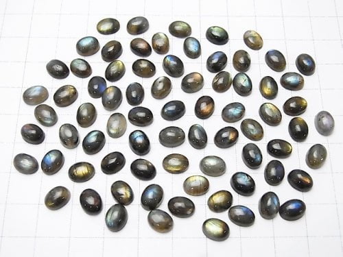 Finland Spectrolite AAA Oval Cabochon 8 x 6 mm 8pcs