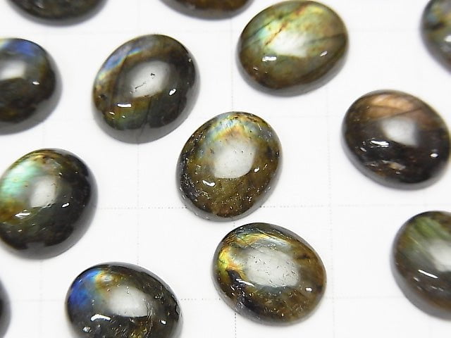 Finland Spectrolite AAA Oval Cabochon 12 x 10 mm 2 pcs $16.99!