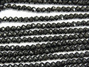 1strand $16.99! High Quality! Black Tourmaline AAA Faceted Button Rondelle 1strand beads (aprx.15inch / 38cm)