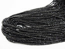 1strand $16.99! High Quality! Black Tourmaline AAA Faceted Button Rondelle 1strand beads (aprx.15inch / 38cm)