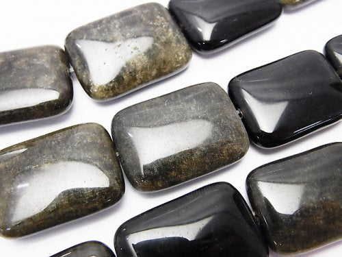 Obsidian, Rectangle Gemstone Beads