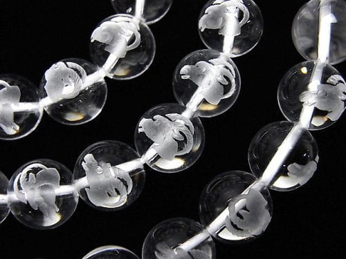 Accessories, Carving, Crystal Quartz, Round Gemstone Beads