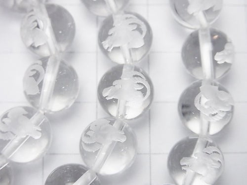 [Video] 12 Constellation Carving! Crystal AAA Round 10 mm [Aries] half or 1 strand (Bracelet)