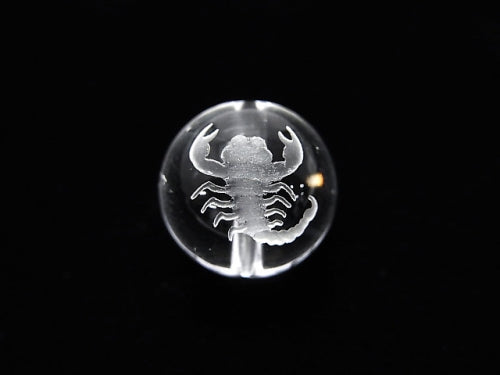 [Video] 12 Constellation Carving! Crystal AAA Round 10 mm [Scorpio] half or 1 strand (Bracelet)
