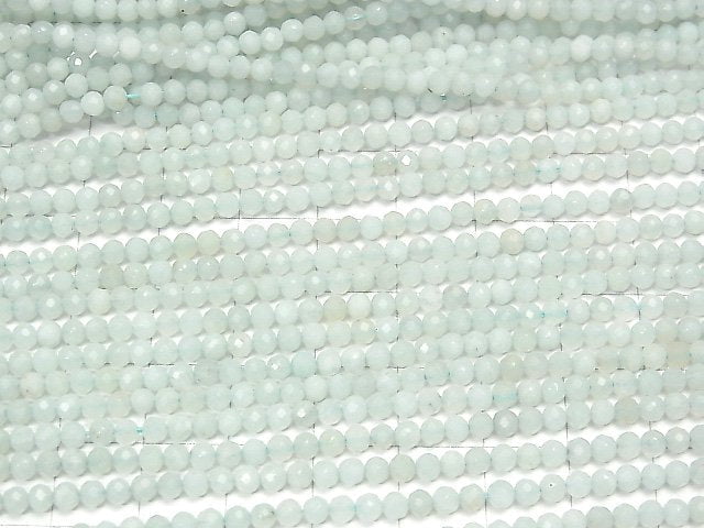 [Video] Amazonite AA++ Faceted Round 3mm  1strand beads (aprx.15inch/38cm)