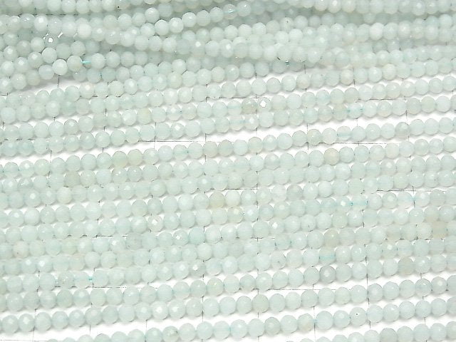 [Video] Amazonite AA++ Faceted Round 3mm  1strand beads (aprx.15inch/38cm)