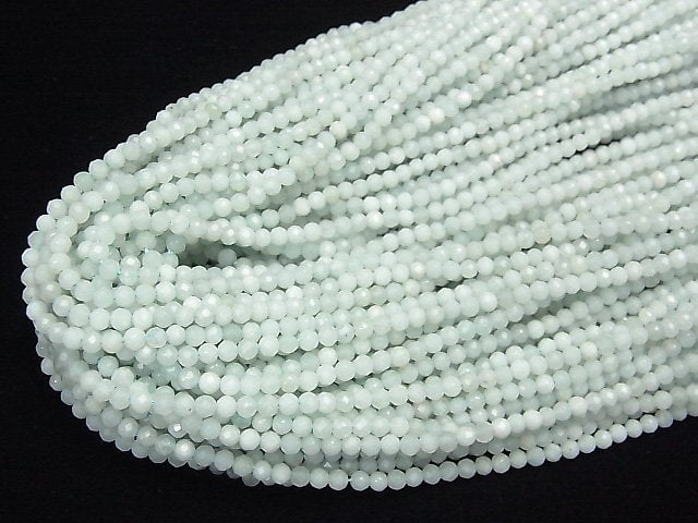 [Video] Amazonite AA++ Faceted Round 3mm  1strand beads (aprx.15inch/38cm)