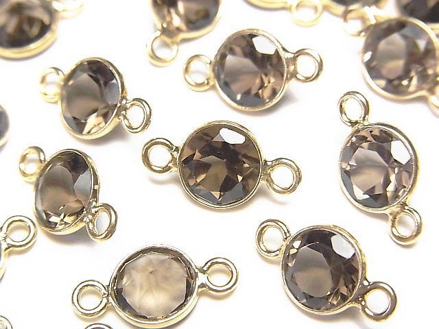 Bezel Setting, Smoky Quartz Gemstone Beads