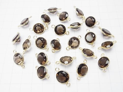 High Quality Smoky Quartz AAA Bezel Setting Coin Faceted 12x12mm [Both Side ] 18KGP 3pcs $9.79!